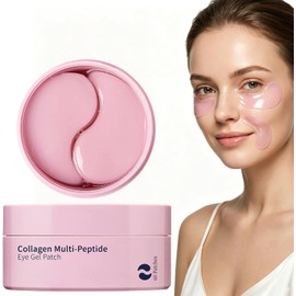 Caffeine Peptide Collagen Under Eye Patches - 60 Pcs Korean Firming, Glowing & Hydrating Hydrogel Mask for Puffy Eyes, Dark Circles, Wrinkles, Fine Lines, Undereye Bags (1 Box)