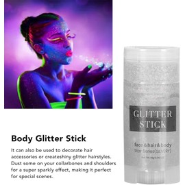 Barra de Brillo Corporal a Prueba de Agua, Gel Facial Brillante de Larga Duración y Fuerte Adherencia para de Maquillaje Cosplay