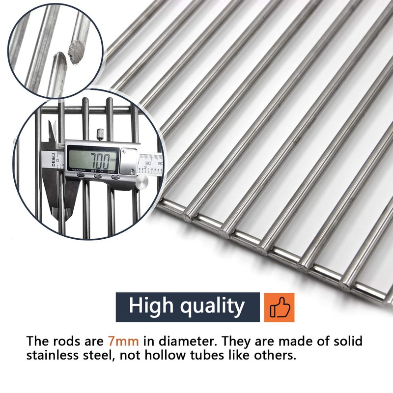 Hongso 17 3/8" Solid SUS304 Cooking Grates for Charbroil 463446015