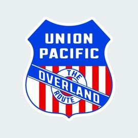 fagraphix Union Pacific Overland Rail Road Sign Sticker Decal Self Adhesive 4x4 Off Road Roading 1.25" Wide