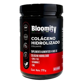Bloomity Collavys Colágeno Hidrolizado en Polvo, Tipos I y III, 270g, con Vitamina C, Zinc y Ácido Hialurónico, Sin Sabor, Para Piel, Cabello, Uñas y Articulaciones
