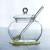 MINGZE 250 ML Sugar Bowl, Transparent, with Clear Lid and