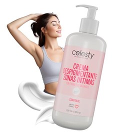 CELESTY | Crema Corporal Despigmentante Zonas Íntimas 250ml Celesty | Crema Hidratante con Extractos Naturales | Cuidado Corporal para Todo Tipo de Pi