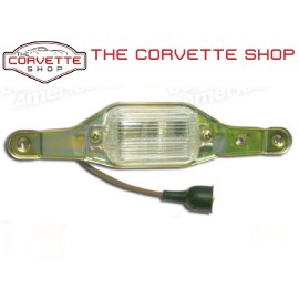 Corvette America C3 Corvette Rear License Plate Lamp Light Assembly 1968-1971 with Fiber Optic