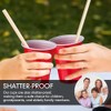 Efforias 50 X 16oz Red Party Cups for Christmas, Garden