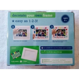 Bed Bath & Beyond NEW FACTORY SEALED! Decorate Your Own Picture Frame Kit My Family (4x6) *MINT*