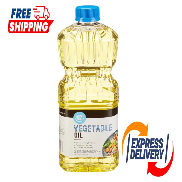 BRANDED Happy Belly Soybean Vegetable Oil, 48 fl oz (Pack
