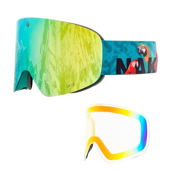 NAKED Optics® Unisex Ski Goggles, Snowboard Goggles with Mirrored Lenses