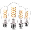 Tiadio 4-Pack Vintage LED Edison Bulbs 60W Equivalent- ST58/ST19 6W