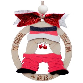 Funny Christmas Ornament Santa Naughty Ornament Wooden Santa Christmas Ornament, Funny Christmas Ornament 2024 for Tree and Holiday Home Decor