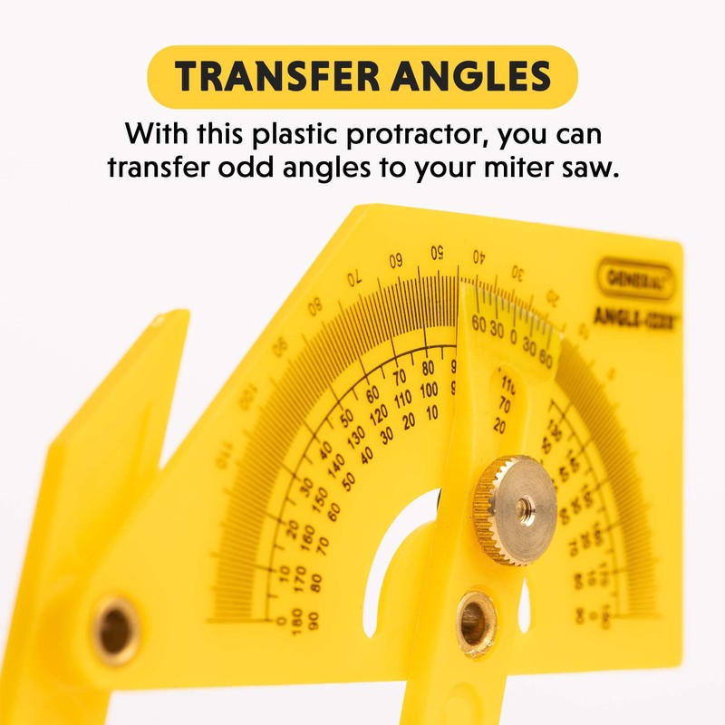 General Tools 29 Plastic Protractor and Angle Finder, Outside, Inside,