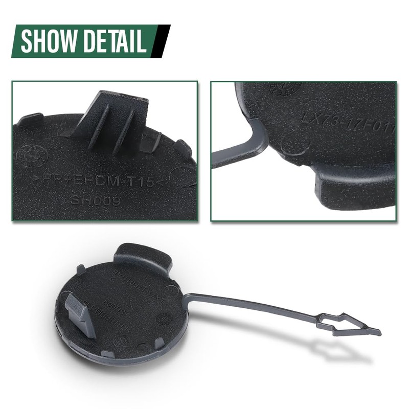 LQI Front Bumper Tow Hook Eye Cover Compatible with Jaguar
