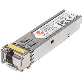Intellinet Gigabit SFP Mini GBIC Transceiver for Fibre Optic Cable metallic metallic