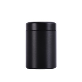 OVADA Metal Tin for Spices, Pills and Herbs, Odour-Proof and Waterproof, Metal Aluminium, Premium Stash Transport Box, High-Quality Tube Box Storage, Clean Design (Black, 65 x 45 mm)