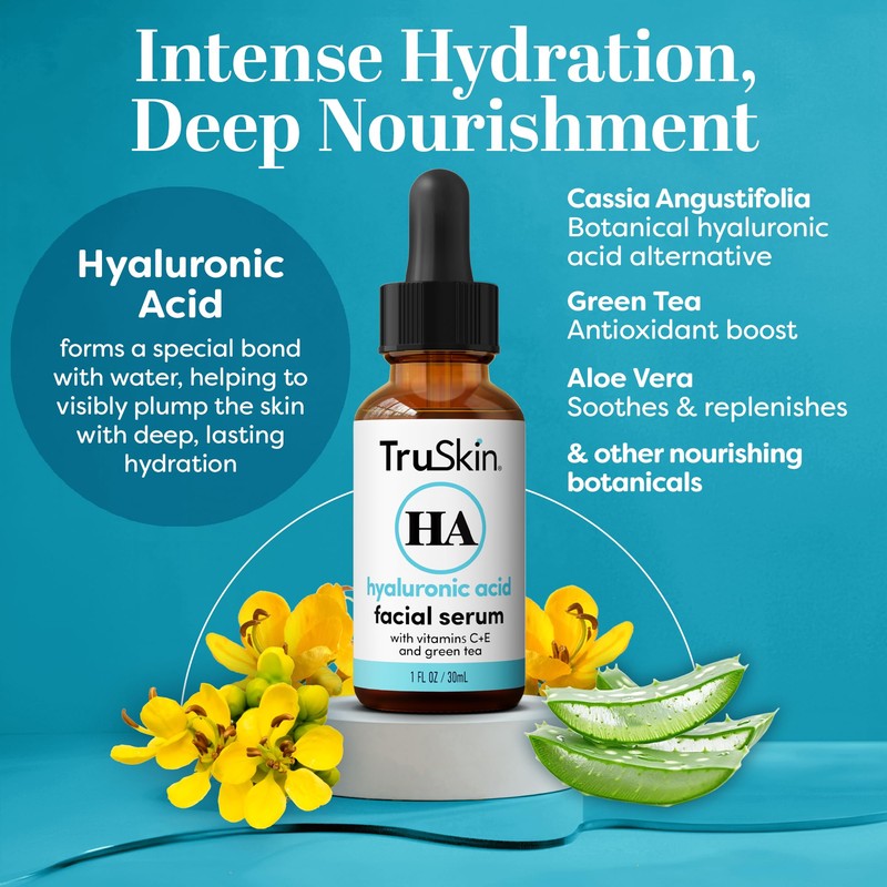 TruSkin Hyaluronic Acid Serum for Face + 7 Ultra Hydrating