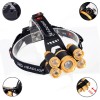 Glam 80000LM 5-LED Zoom LED Rechargeable Headlamp Head Light Torch