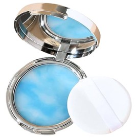 Polvo Matificador Cremoso Lavanda Maquillaje Mate Candy Bella Textura Seda Control de Aceite Elimina Brillo Facial Larga Duracion (Celeste, Único)
