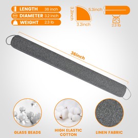 TORRAMI Under Door Draft Stoppers 36 Inch, Heavy Triangle Stop Draft Block Cold Air/Wind/Breeze Noise Blocker Door Sweeps Weather Stripping Bottom Seal Dark Gray