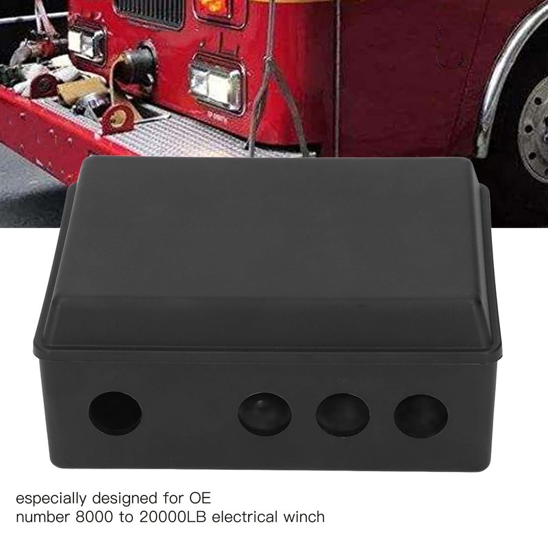 Winch Control Box, Black ABS High Strength Winch Control Protecting