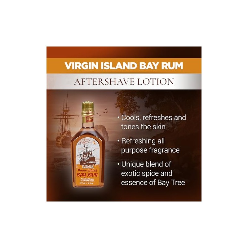Clubman Clubman virgin island bay rum, 6 oz