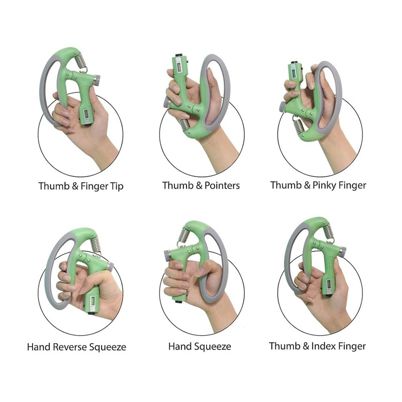 VOANZO 10-100kg Counting Grip Strength Exerciser Hand Muscle Wrist Strength