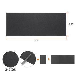 HARFINGTON 25pcs Sandpaper 240 Grit 9 x 3.6 Inch Waterproof Backing Silicon Carbide Abrasive Wet Dry Sanding Sheets for Wood Finishing, Metal Sanding, Automotive Polishing