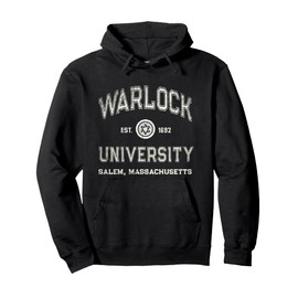 Funny WARLOCK UNIVERSITY Salem Wizard Graduated Witches Crew Pullover Hoodie