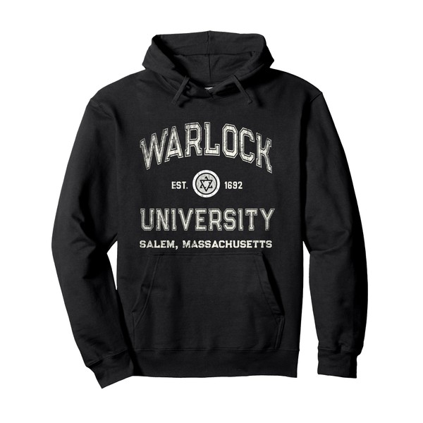 Funny WARLOCK UNIVERSITY Salem Wizard Graduated Witches Crew Pullover Hoodie