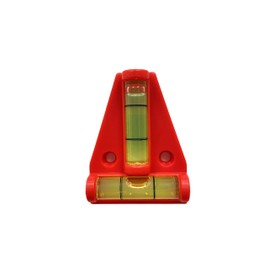 SoSupplies Mini Red Spirit Level 2 Way Mini Caravan Levelling Aid Indicator Small T Shaped Bubble Levelling Tool for On-The-go Measuring