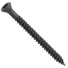 Centerline #6 x 1-5/8'' Trim Head Square Drive Wood Screws, Black, 100-Pack