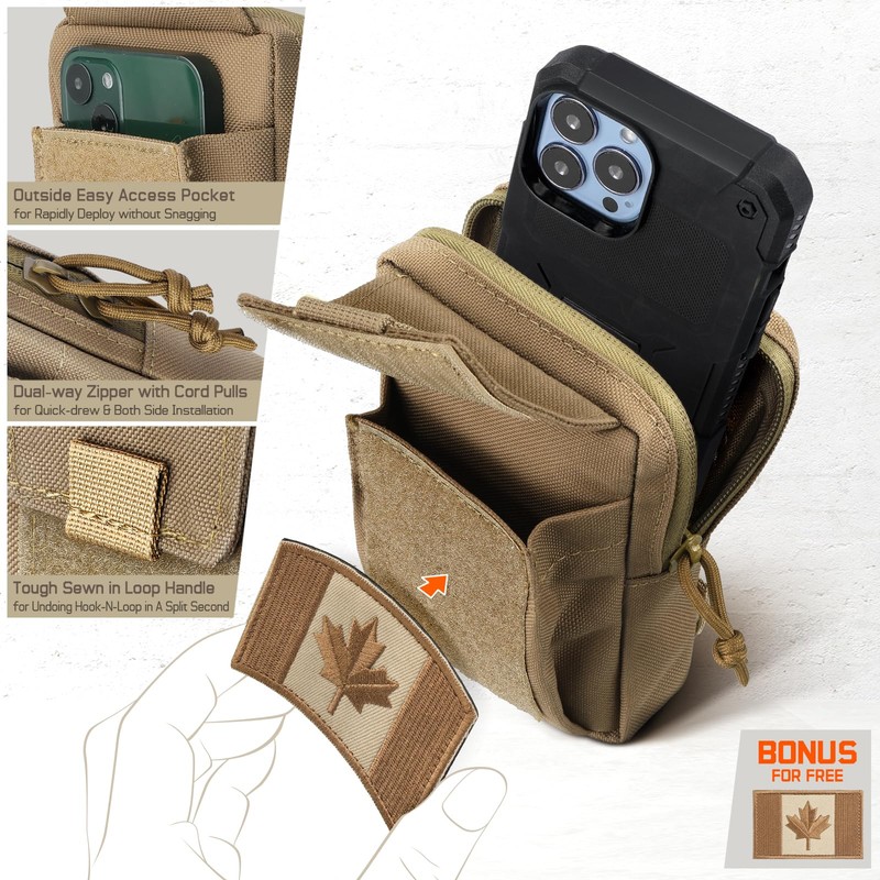 LIVANZ Tactical Backpack Accessories Pouch, Molle Accessories Shoulder Strap Attachment