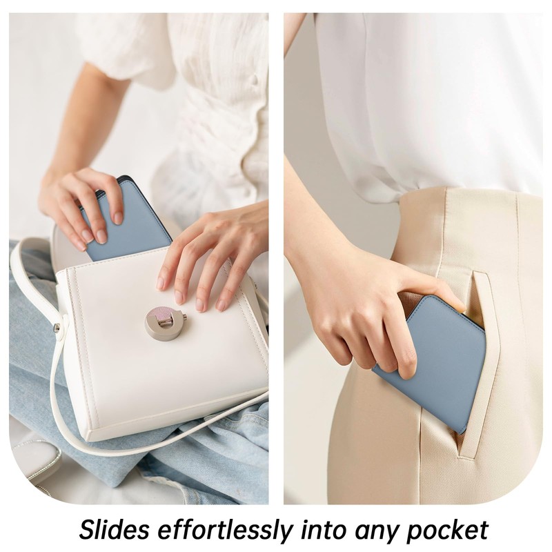 Toughergun Women’s Small Slim Leather Wallet with RFID Protection, Compact