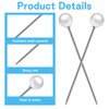 100Pcs Pearl Push Pins, Pearl Straight Pins, White Drawing Pin