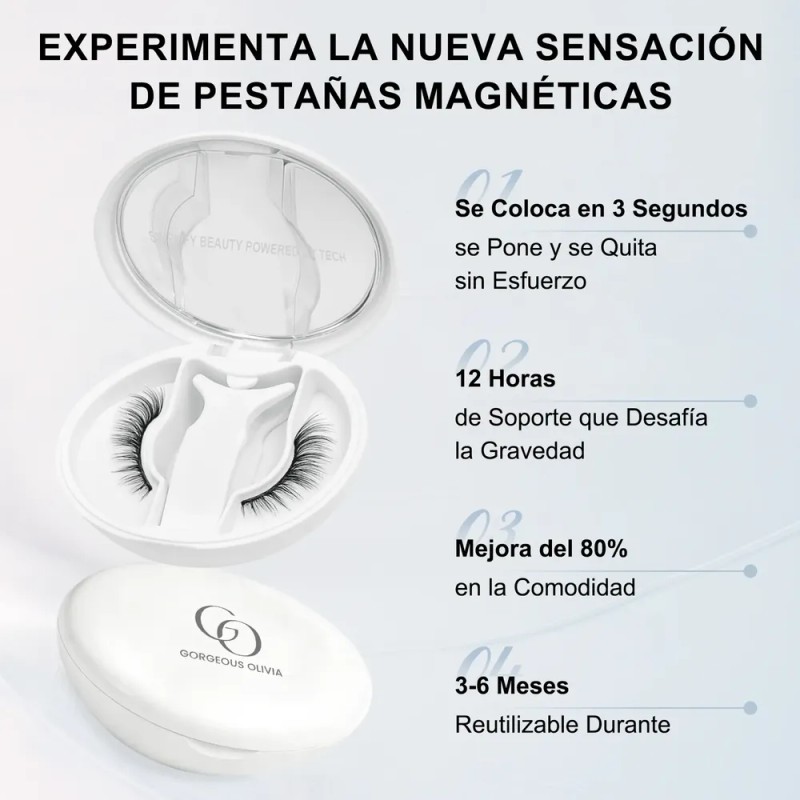 Go Juego De Pestañas Postizas Con Banda Magnética