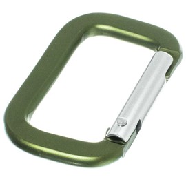 Craft County Unique Aluminum Rectangle Carabiners - Multiple Colors - 5pk, 10pk, 20pk, 25pk, 50pk, 100pk
