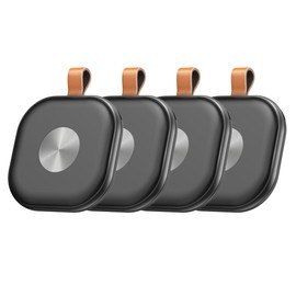 Smart Bluetooth Tracker,Key Finder,Item Locator Works with Apple Find My (iOS Only),Tracking Tag for Luggage,Keys,Bags,Wallets, Anti-Lost without monthly fees,Replaceable Battery-4 PACK (Black 4-pack)