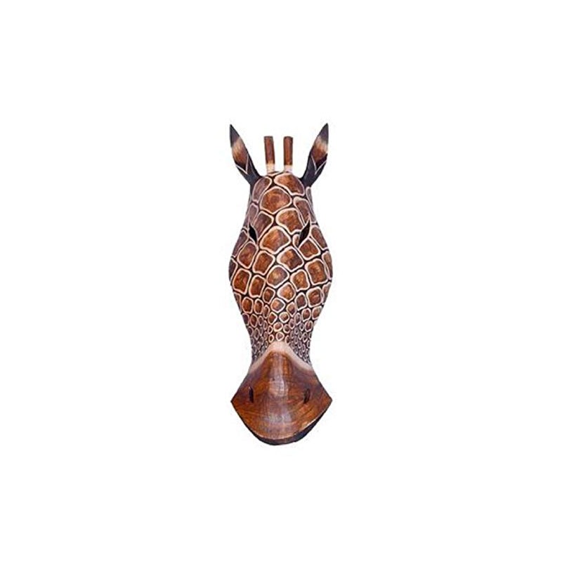 WoUnru Giraffe 50 cm Wooden Mask from Bali Wall Mask