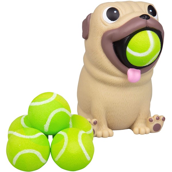 Hog Wild Pug Popper Toy - Shoot Foam Balls Up to 20 Feet - 6 Balls Included - Age 4+