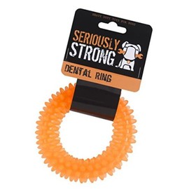 Petface Seriously Strong Dental Ring Dog Toy, Orange