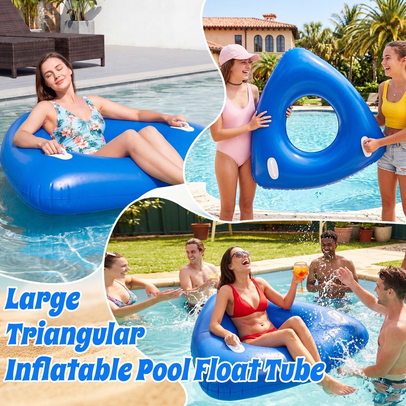 Relaxgiant 1 Pcs 44" Large Triangular Inflatable Pool Float Tube