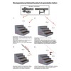 Stainless Steel Handrail, 42.4 mm Diameter, With Angled Bracket &