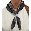 Komonee Tie Neck Ring Loop Clasp Silver Colour With Black