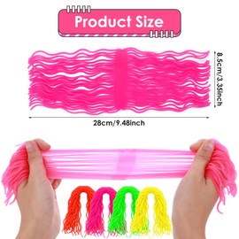 Prasacco 4 PCS Ramen Noodles Fidget Toy Stretchy Spaghetti Ball Fidget String Noodles Fidget Toy for Stress Relieve