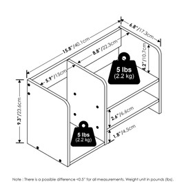 Furinno Hermite Wood Desktop Book and Home Office Supplies Storage Organizer, White