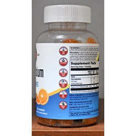 Kal Magnesium Citrate Gummies 60 Gummies Orange Flavor Gummy Relaxation Support