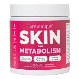 Harmonique 3-in-1 Collagen Mix with Types I, II, III, V, X, Biotin, B12 & Magnesium for Joint Mobility, Hair & Skin, 50 Servings