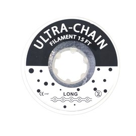 1 rollo/15 pies de cadenas elásticas dentales de ortodoncia, cadena de goma ultra elástica dental, larga, corta y cerrada (negra, larga)
