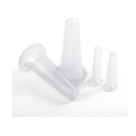 4Pcs Transparent Massage Cupping Set Silicone Mini Facial Cups Face Massager Helper Skin Care Neck Back Eyes Massaging Cup Safe to Use, Don't Worry About Burns Health Care Products Skin Care