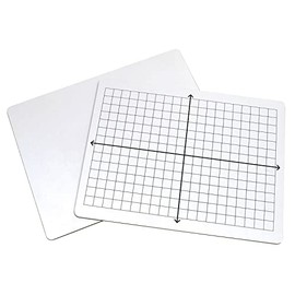 Pacon XY Axis Whiteboard, 2-Sided, XY Axis/Plain, 9" x 12", 10 Boards