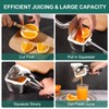 Manual Citrus Juicer Press - Heavy Duty Stainless Steel Lemon/Orange